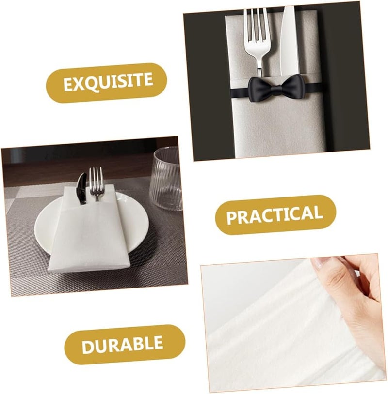 مناديل سميكة يمكن التخلص منها 50 قطعة ناعمة وماصة للمناسبات وحفلات الزفاف والحفلات - Image 5